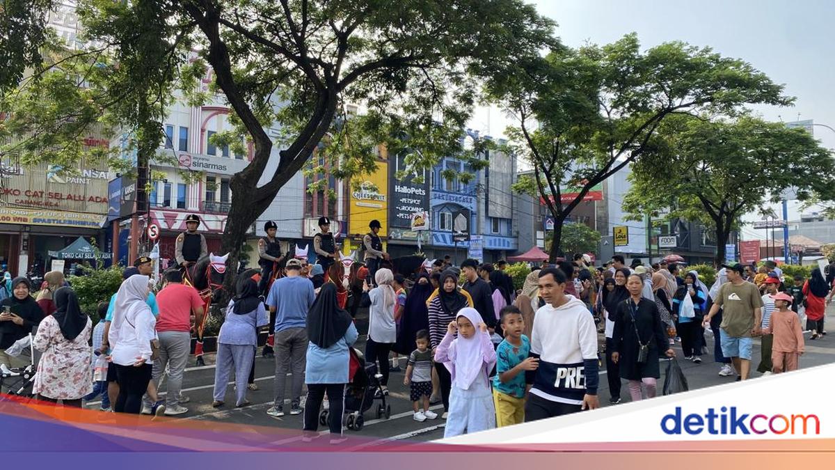Aneka Kuliner hingga Polisi Berkuda Jadi Daya Tarik Warga di CFD Depok