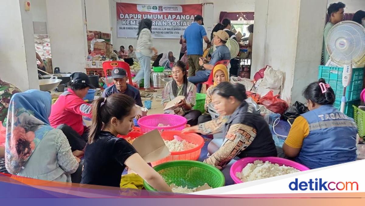 Dapur Umum Kemensos Produksi 164 Ribu Porsi Makanan di 3 Provinsi Sumatera