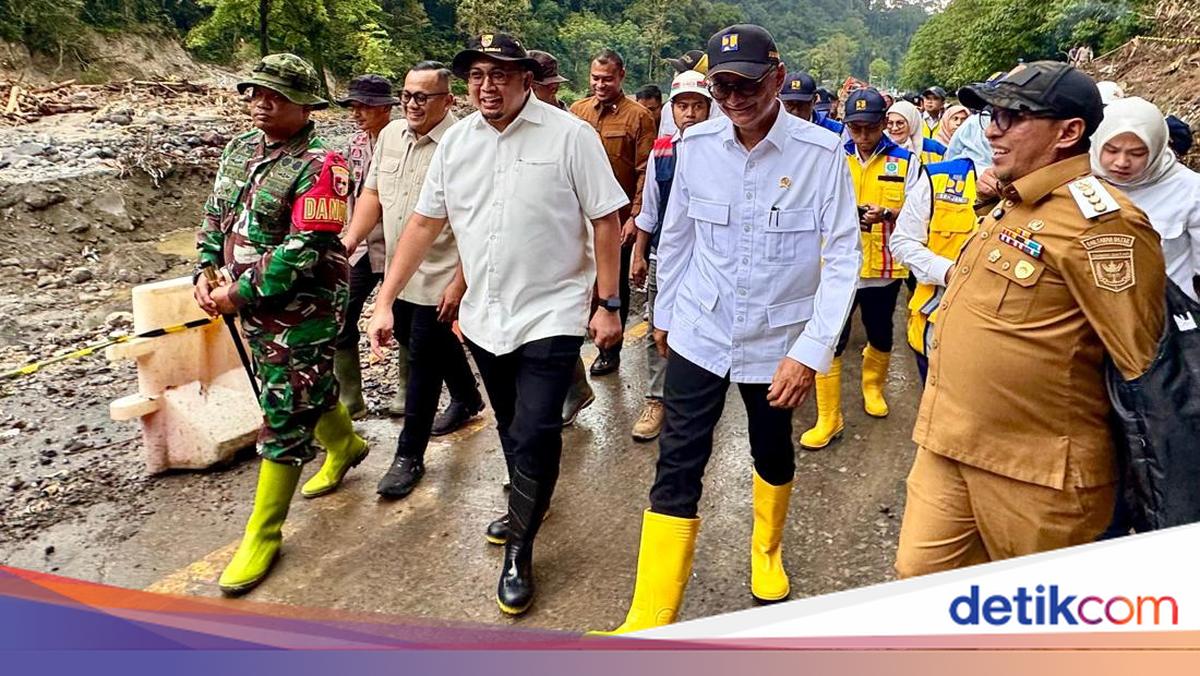 Andre Rosiade dan Menteri PU Tinjau Lembah Anai, Sebut Tol Jadi Solusi