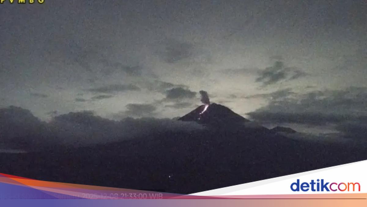 Gunung Semeru Erupsi Malam Ini, Luncurkan Lava Pijar