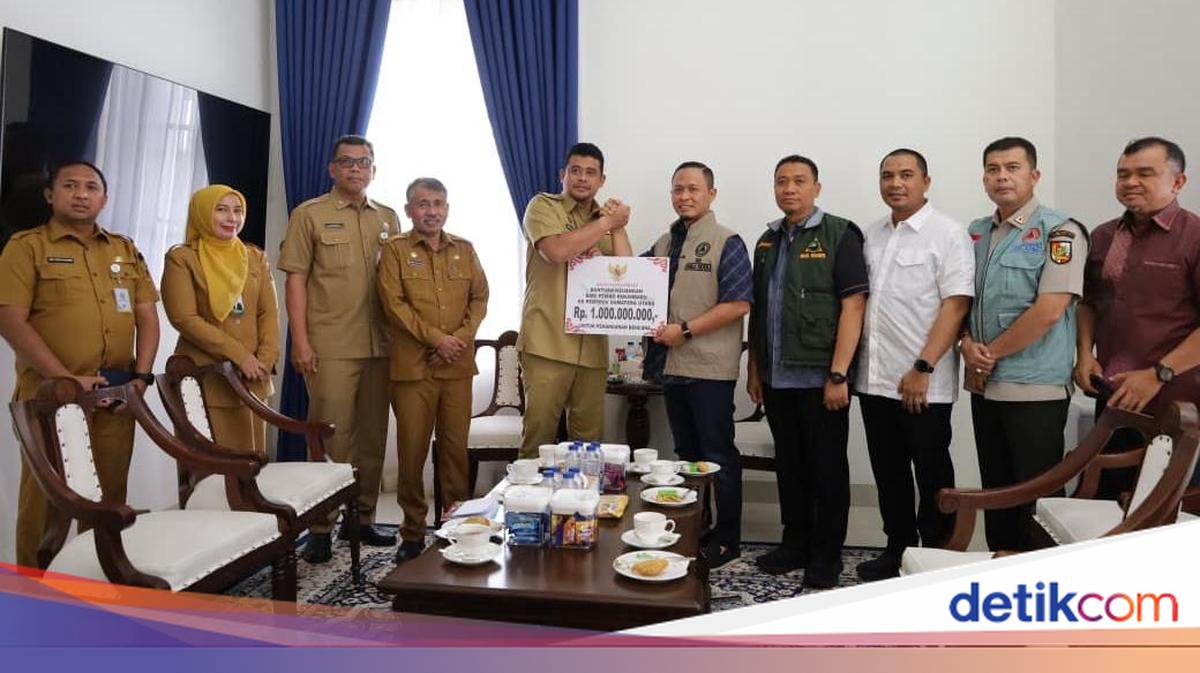 Kunjungan Kemanusiaan ke Sumut, Walkot Pekanbaru Serahkan Bantuan Rp 1,5 M