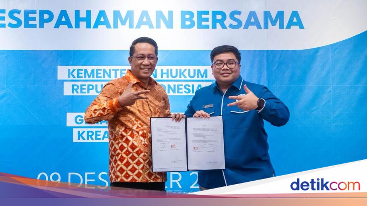 Teken MoU, Kemenkum &amp; Gekrafs Dorong Ekonomi Kreatif Masuk Fase Baru