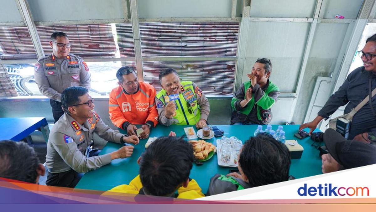 Kakorlantas Menyapa Driver Ojol Kamtibmas Polda Kaltim, Pererat Sinergi
