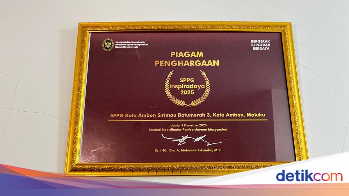 SPPG Polda Maluku Raih Penghargaan SPPG Inspiradaya 2025 dari Menko PM