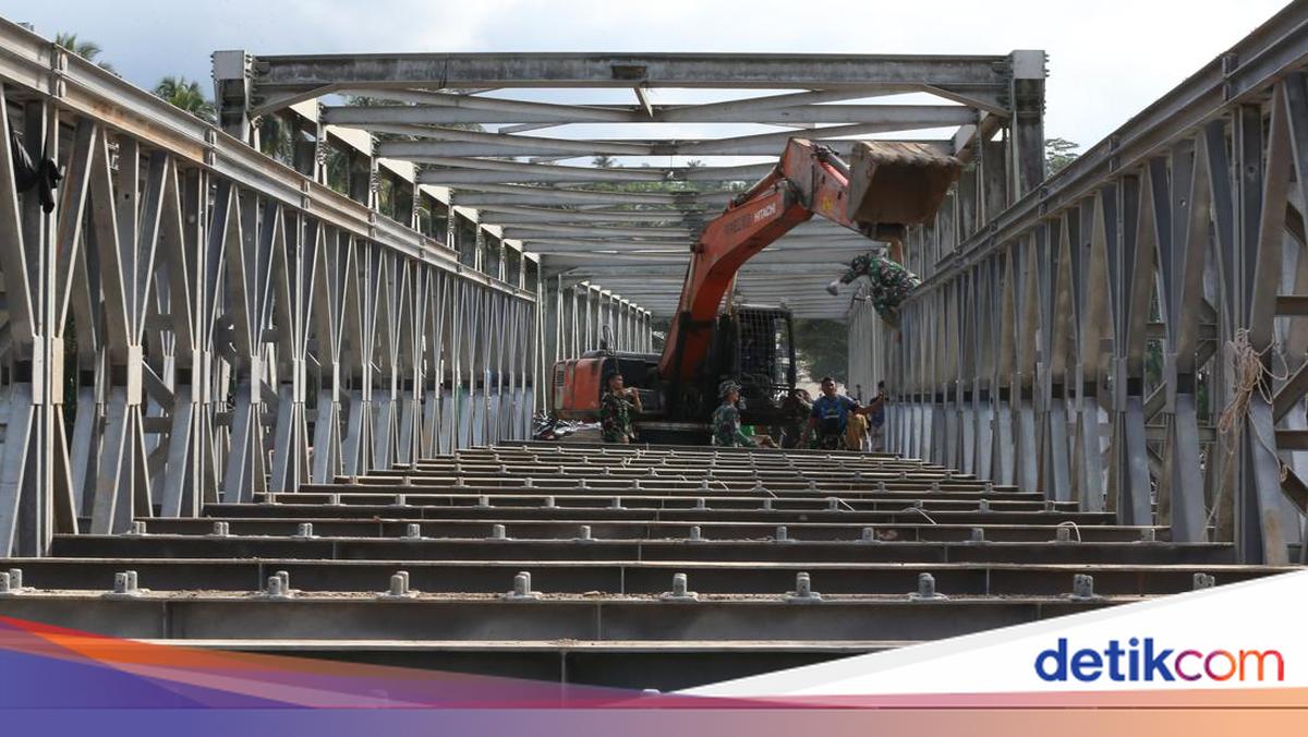 TNI AD Sebut Baut Hilang di Jembatan Bailey Aceh Sudah Terpasang Kembali