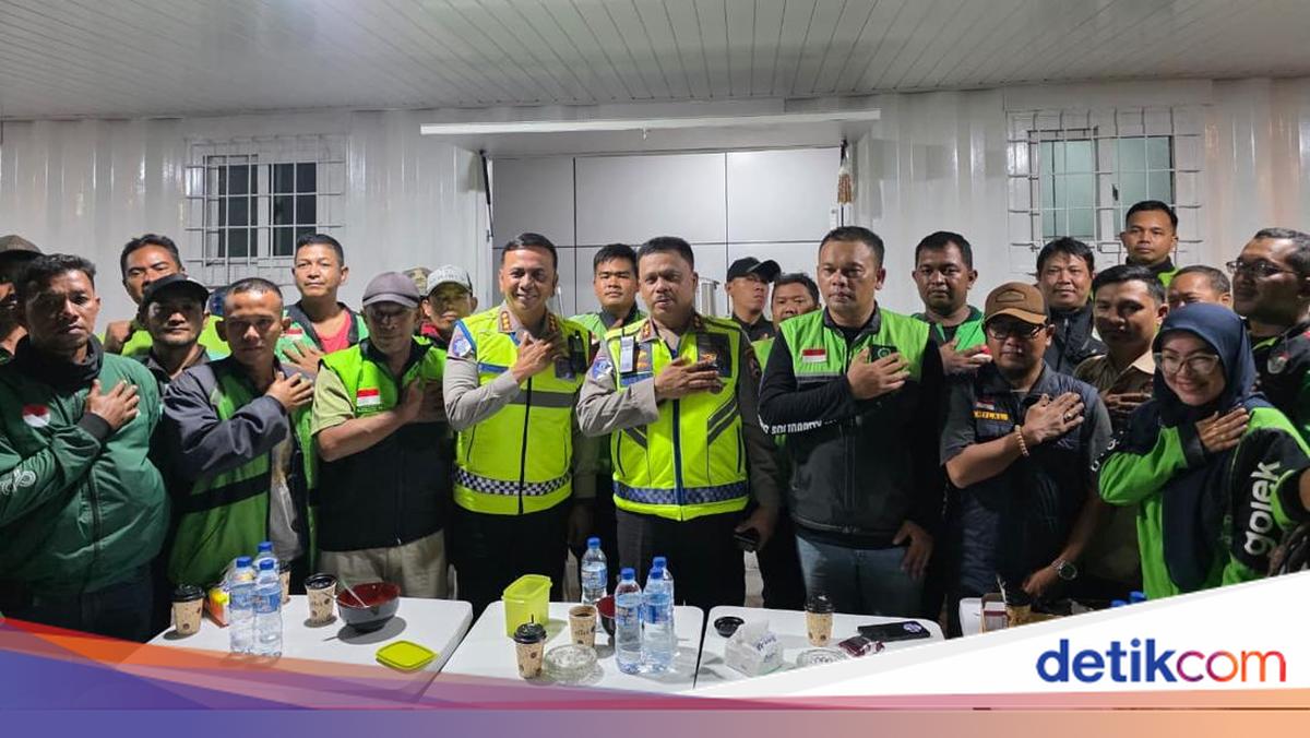 Kakorlantas Menyapa Driver Ojol Medan, Apresiasi Warbeng Ojo Lali Polda Sumut