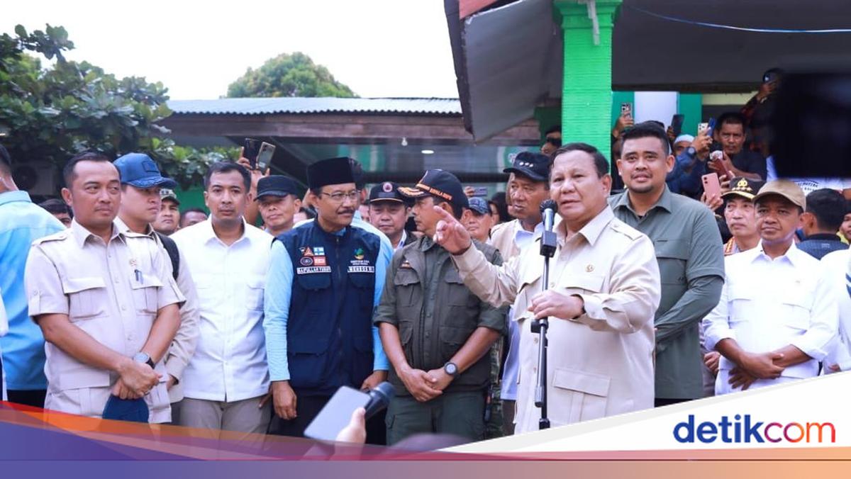 Prabowo Tinjau Pengungsian MAN 1 Langkat, Pastikan Kebutuhan Terpenuhi