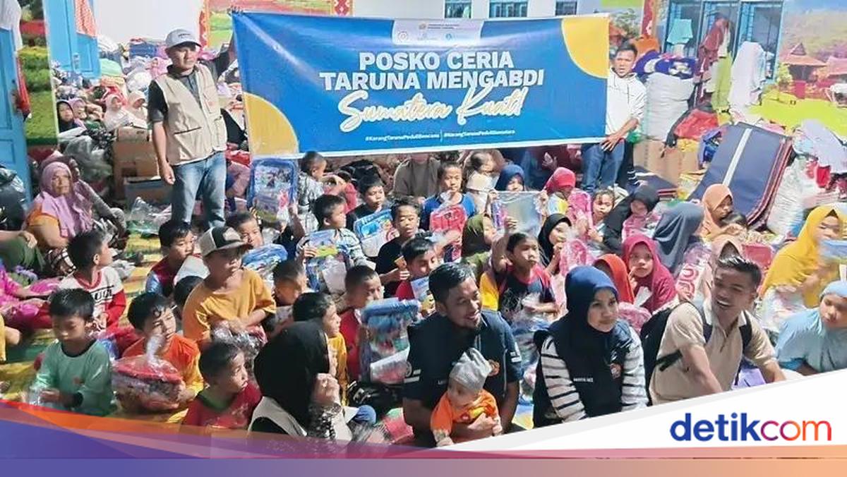 Karang Taruna Dirikan Posko Ceria Pulihkan Psikososial Anak di Tapsel