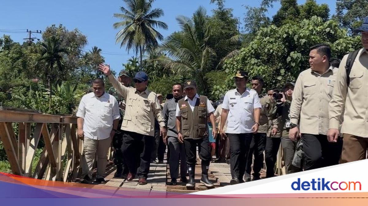 Prabowo Cek Jembatan Bailey Mantuang di Padang Pariaman, Begini Kondisinya