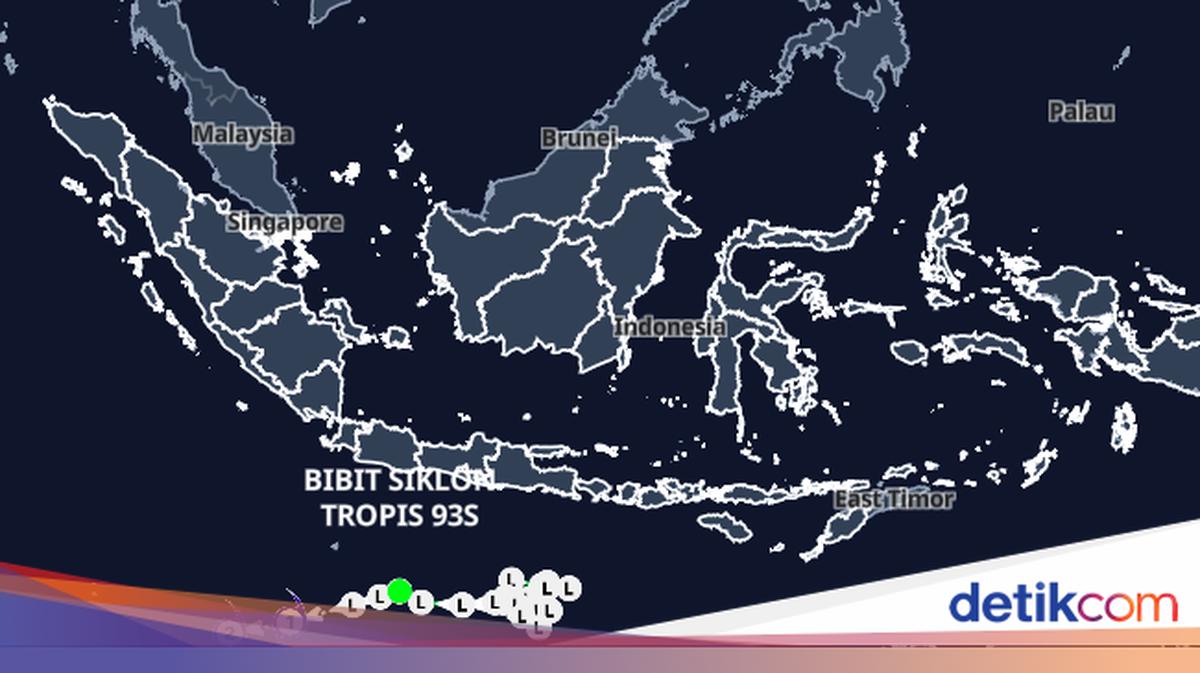 Bibit Siklon 93S Menguat: Lampung, Jakarta hingga DIY Waspada Hujan Angin
