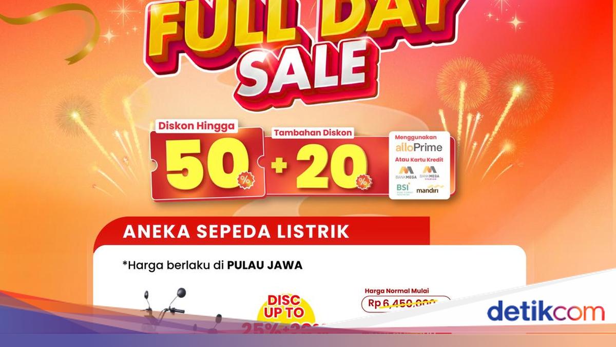 Sepeda Listrik Diskon Hingga 45% di Transmart Full Day Sale