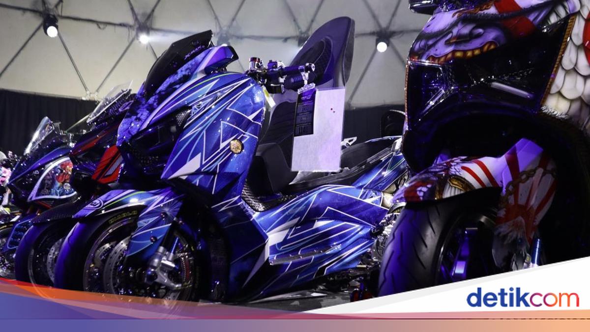 Modifikasi XMax Hedon dari Medan Habis Rp 800 Juta, Emblemnya Pakai Emas