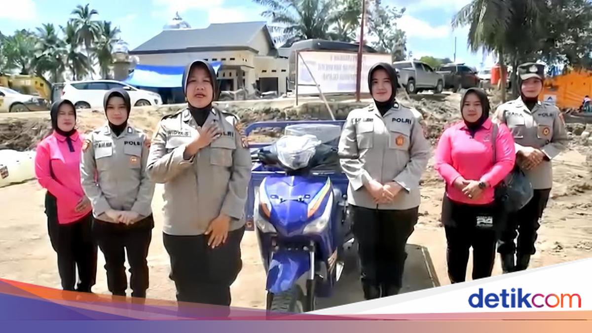 Polwan Kirim Bantuan Motor Roda 3 Mudahkan Jangkau Lokasi Bencana di Tapsel