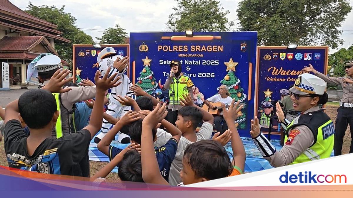 Seru! Polisi Sediakan Wahana Anak Gratis di Pos Pengamanan Nataru Sragen Jateng