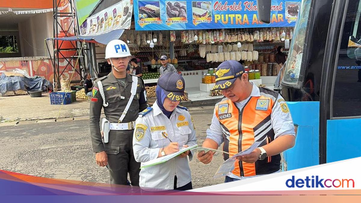 Dishub Periksa 14 Bus di Puncak Bogor, 2 Bus Terindikasi Tak Layak Jalan