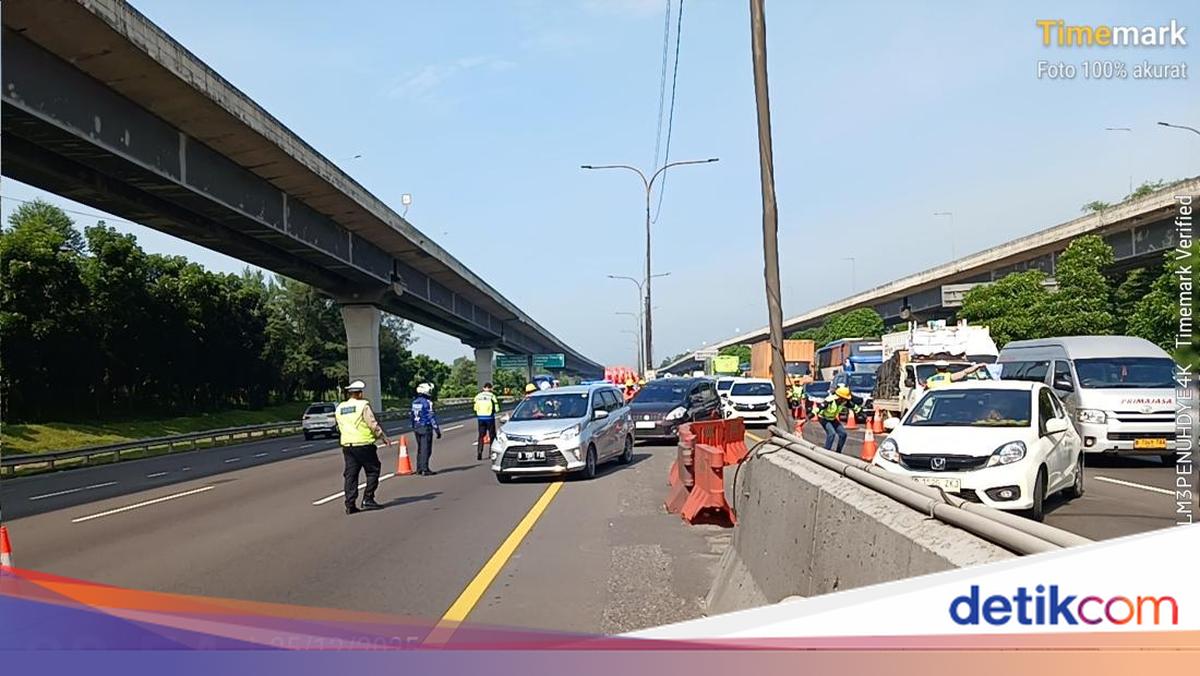 Libur Nataru, Contraflow Diberlakukan di Km 47-Km 65 Tol Japek Pagi Ini