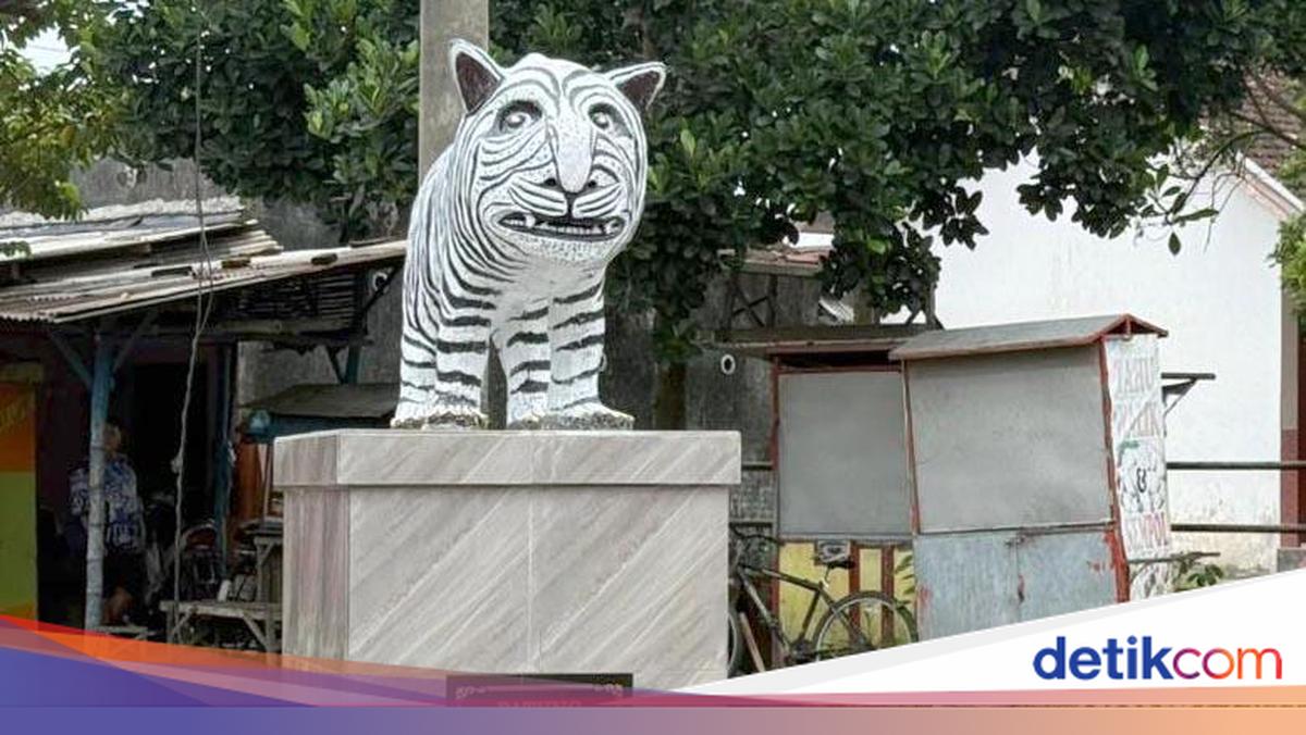 Patung Macan Putih di Kediri Viral, Disebut Mirip Zebra hingga Kuda Nil