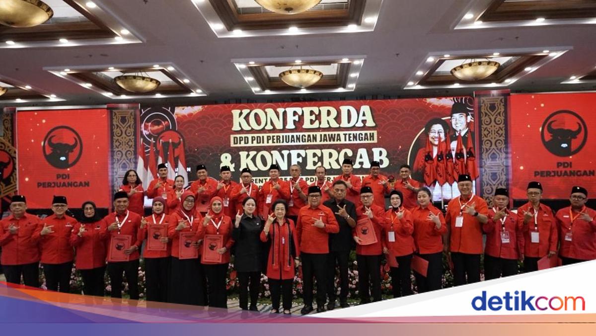 Megawati Pimpin Konferda PDIP Jateng, Dolfie OFP Terpilih Jadi Ketua