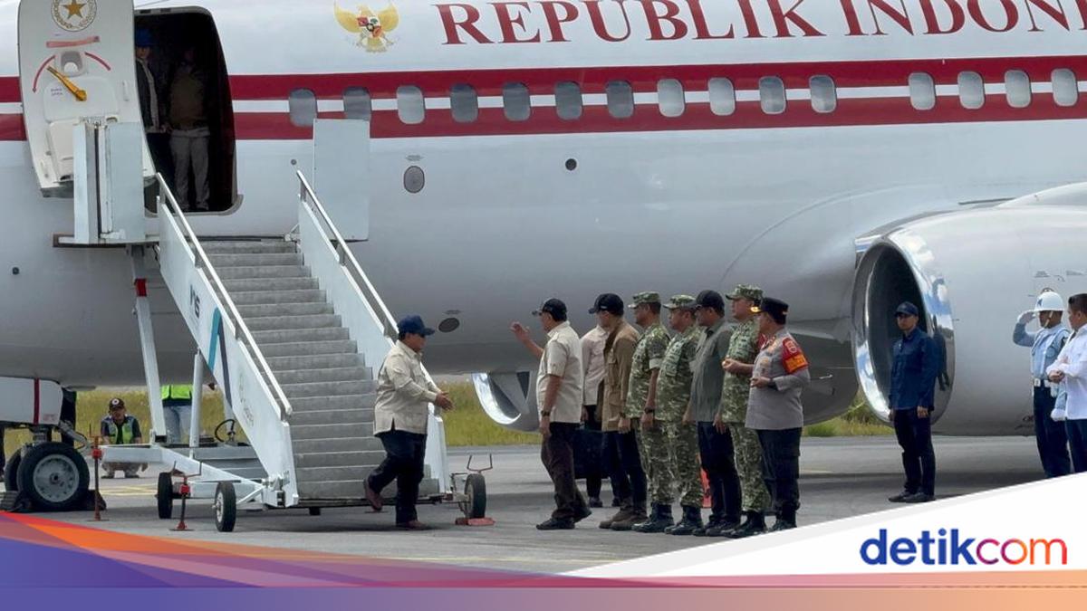Prabowo Tiba di Sumut, Bakal Tinjau Jembatan Bailey Sungai Garoga Tapsel