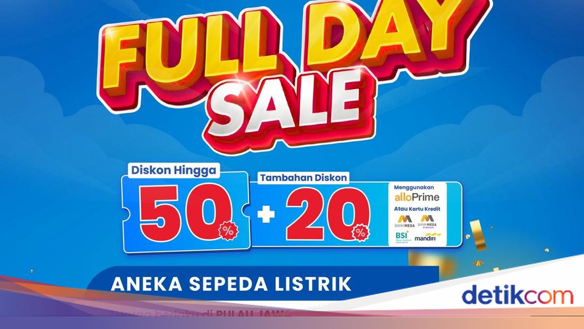 Promo 50%+20% untuk Sepeda Listrik, Spesial di Transmart Full Day Sale