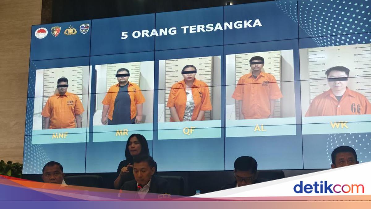Ini Peran 5 Tersangka Sindikat Perusahaan Fiktif Penampung Dana Judol