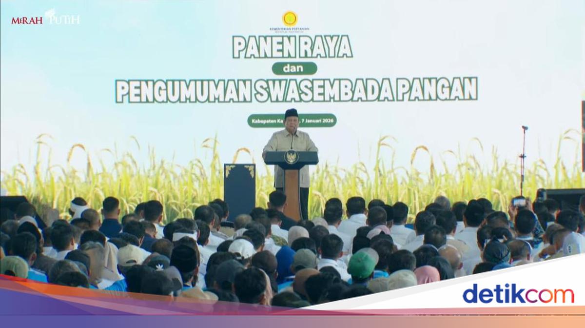 Prabowo Umumkan Indonesia Resmi Swasembada Pangan Lagi