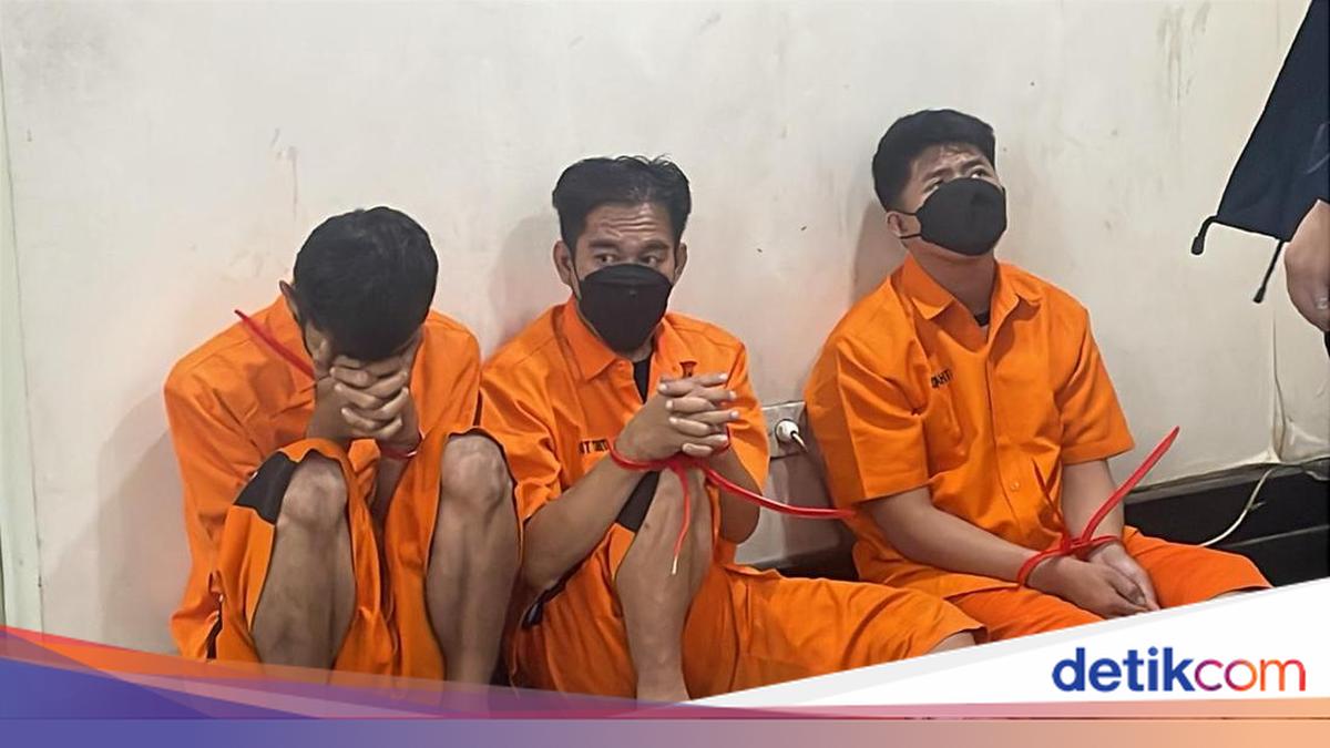 Penampakan 3 Maling Motor Tembak Warga di Jakbar Kini Berbaju Tahanan