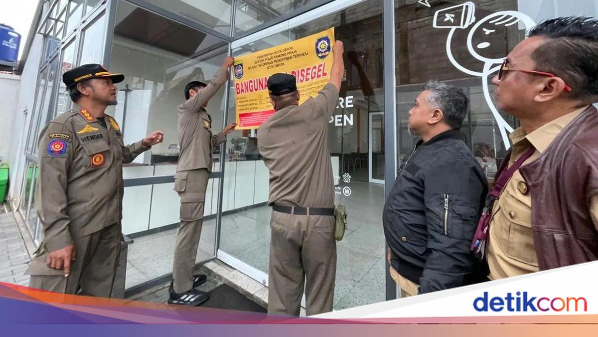 Tak Kantongi IMB, Bangunan Kafe di Depok Disegel Satpol PP