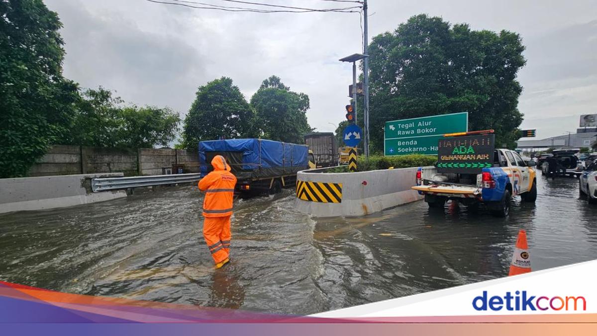 Penyebab Genangan di Tol Sedyatmo Arah Soetta Belum Surut Pagi Ini