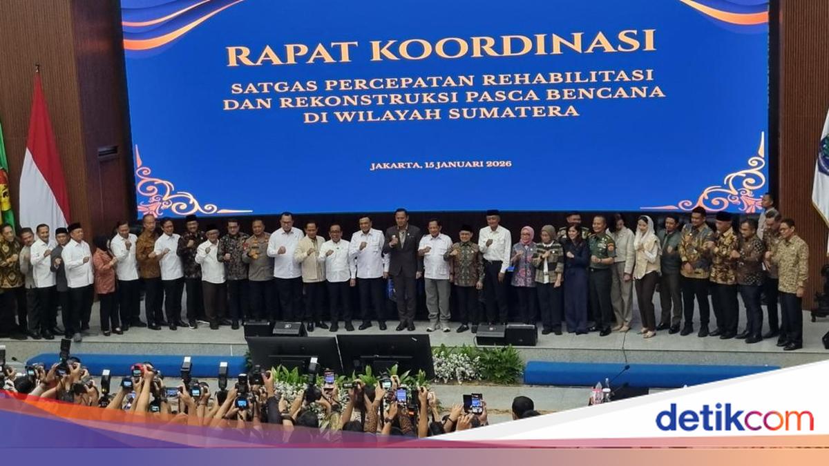 Rakor Satgas Percepatan Rehabilitasi Pascabencana Sumatra, Ini Prioritasnya