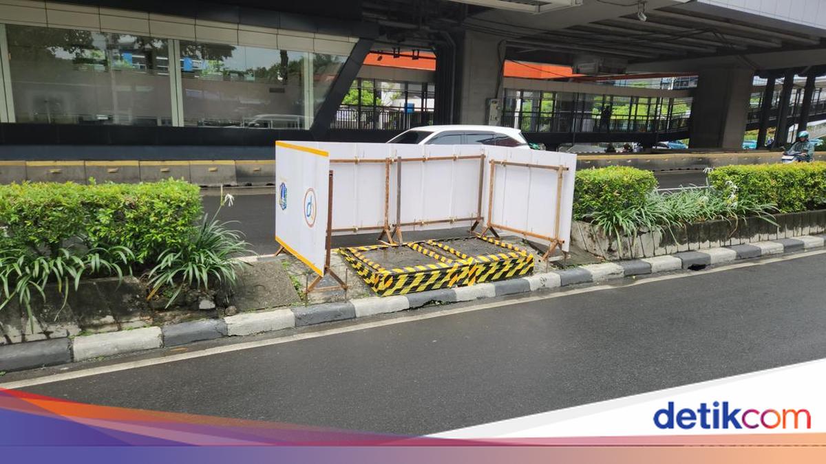 Begini Penampakan Tiang Monorel di Rasuna Said yang Sudah Dibongkar