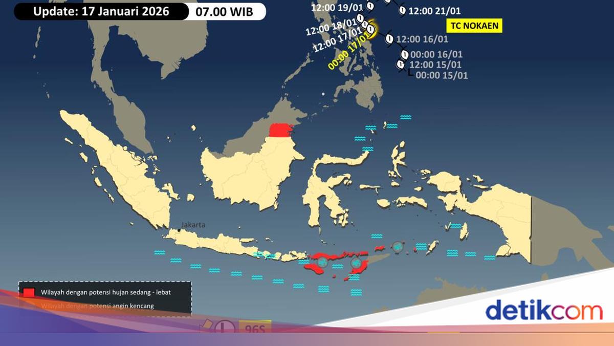 BMKG Deteksi Ada 3 Siklon Dekat RI, Kaltara hingga NTT Waspada Hujan Lebat