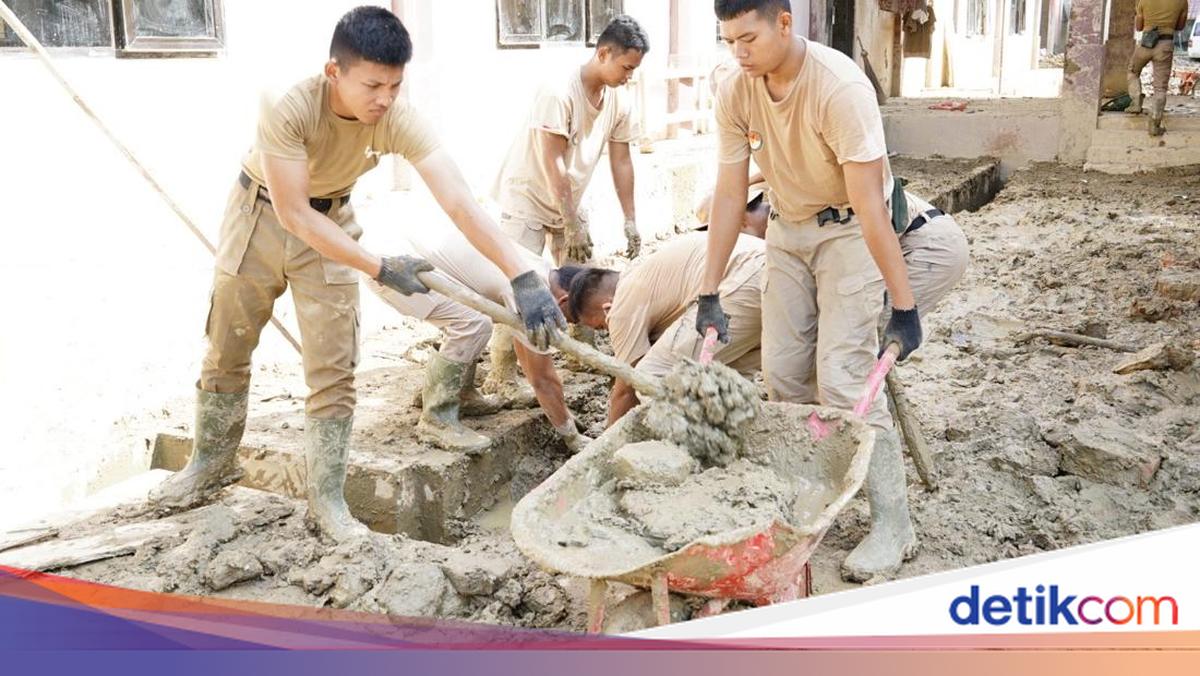 Praja IPDN Bantu Bersihkan Dinkes Aceh Tamiang, Progres Capai 80%