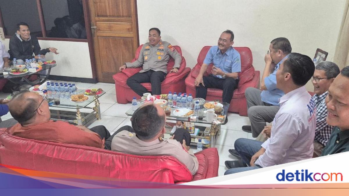 Ngariung Bareng Buruh, Kapolres Ajak Pekerja Jaga Keamanan di Serang
