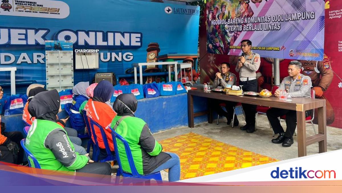 Korlantas Polri dan Ditlantas Polda Hadirkan Shelter Ojek Online di Bandar Lampung
