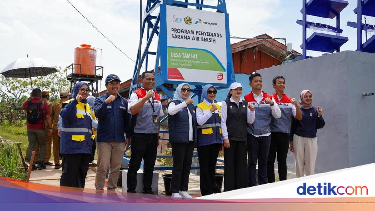 Pertamina-ESDM-SERUNI KMP Buka Akses Air Bersih di Kampung Tambat Merauke