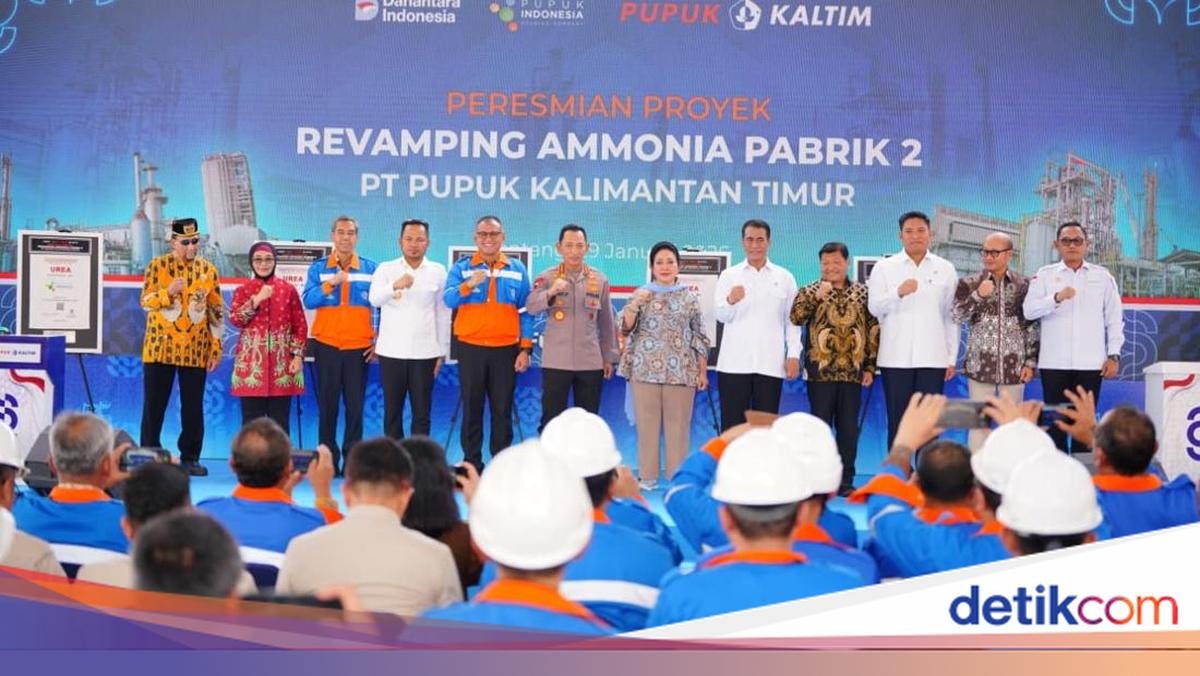 Kapolri, Mentan-Ketua Komisi IV DPR Resmikan Revamping Ammonia Pabrik 2 Pupuk Kaltim