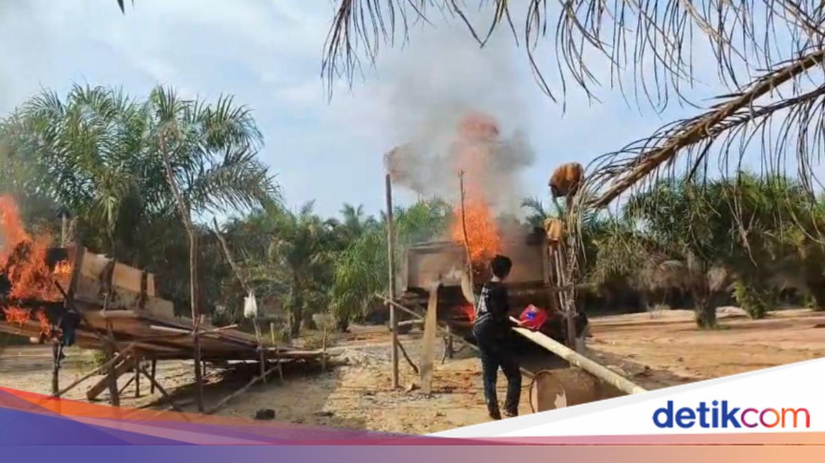 Razia PETI di Batang Hari Jambi, Polisi Bakar Alat Tambang