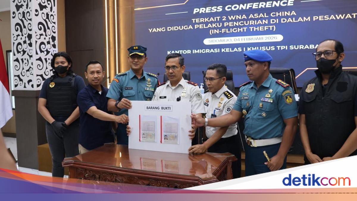 2 WN China Ditangkap Usai Curi Uang Penumpang di Pesawat Jakarta-Surabaya