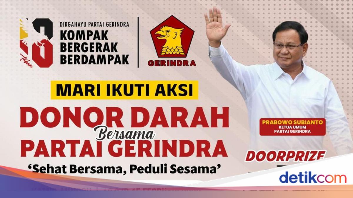 Gerindra Sumbar Gelar Donor Darah, Andre Rosiade Targetkan Rekor MURI