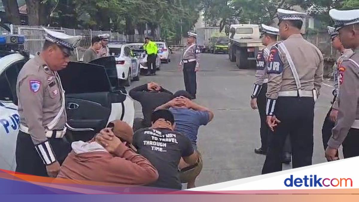 Polantas Gagalkan Pencurian Ban Serep di Tol Cikampek, 4 Pelaku Diamankan