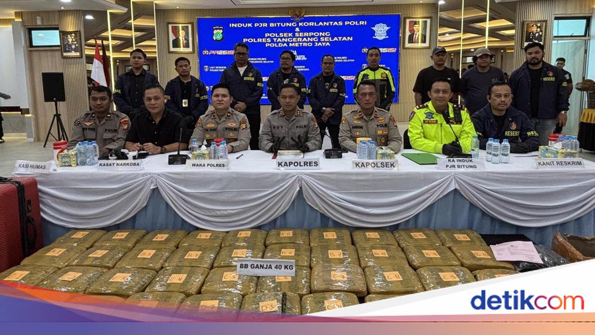 Pengedar Narkoba Lintas Provinsi Ditangkap di Tangsel, 40 Kg Ganja Disita
