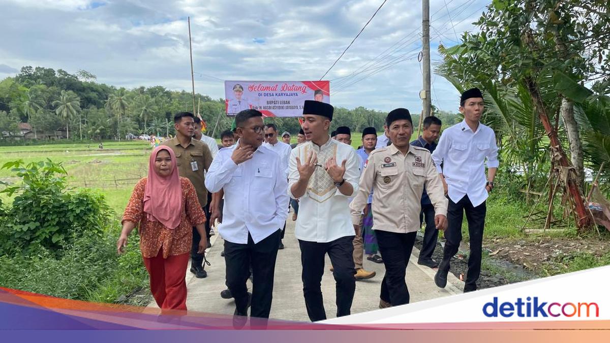 Andra Soni Cek Perbaikan Jalan Desa di Lebak, Dukung Produktivitas Petani