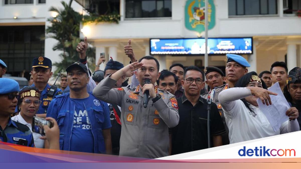 Doa Bersama Kapolrestabes Medan Redam Ketegangan Massa Demo