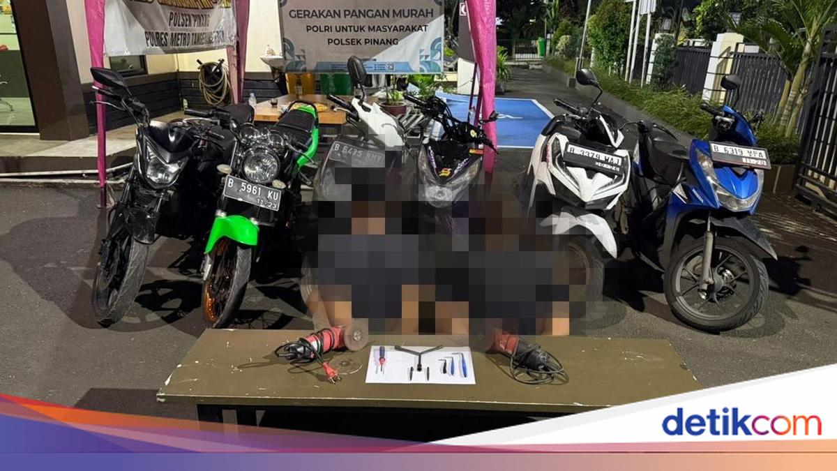 Polisi Tangkap 2 Pelaku Curanmor di Tangerang, 6 Motor Disita