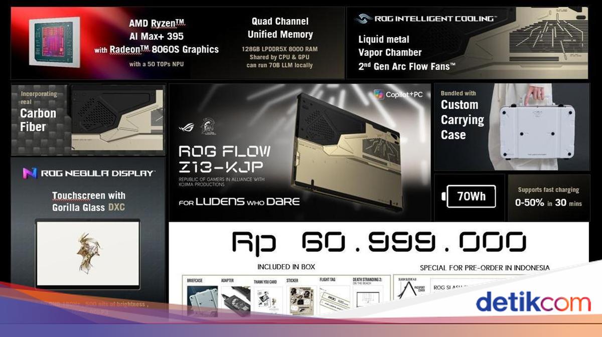Asus ROG Flow Z13-KJP Resmi Masuk Indonesia, Cuma 50 Unit