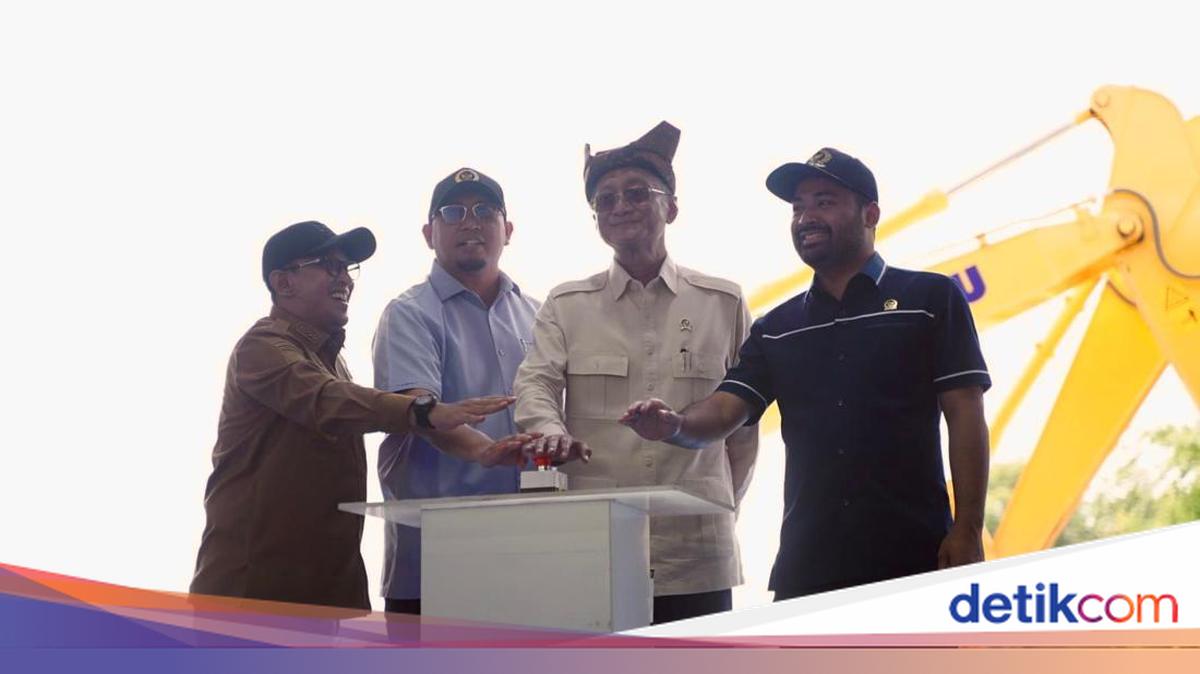 Menteri PU dan Andre Rosiade Groundbreaking Pembangunan Sabo Dam Gunung Marapi