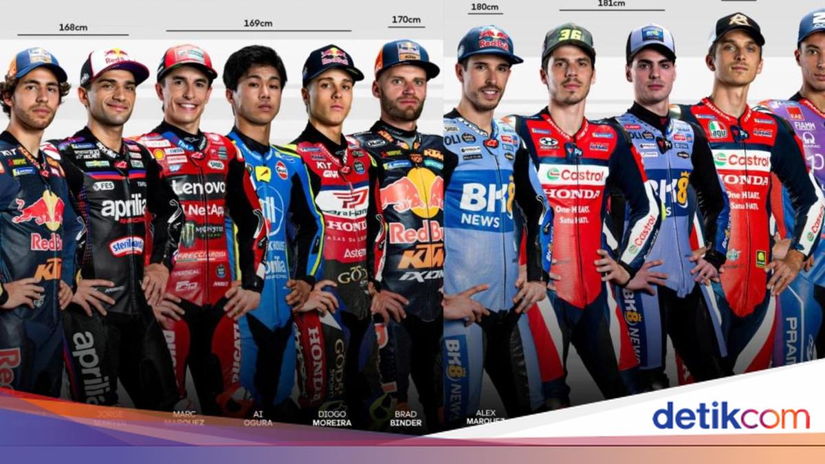 Ini Pebalap Terpendek dan Tertinggi di MotoGP 2026