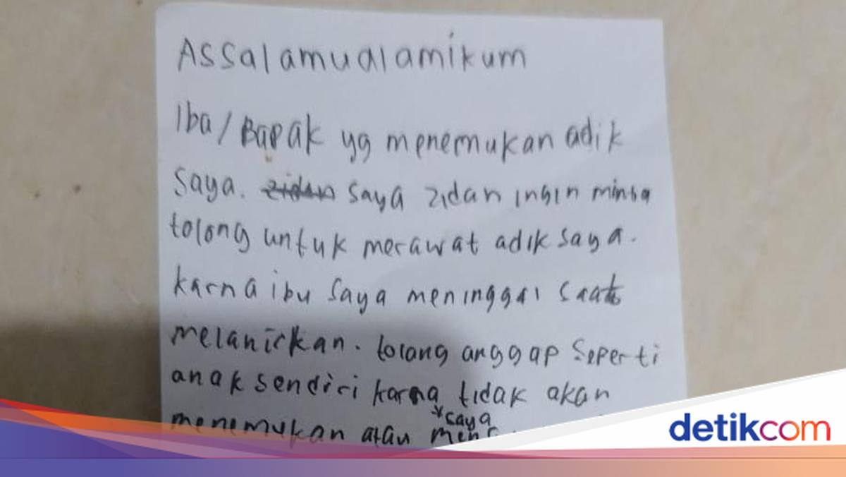 Isi Surat Kakak Tinggalkan Bayi dalam Gerobak di Pasar Minggu: Ibu Meninggal