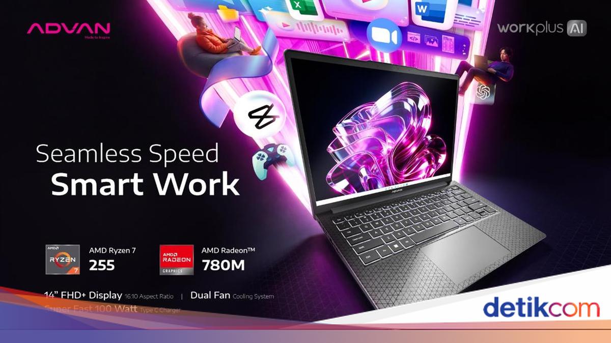 Harga dan Spesifikasi Advan Workplus AI, Laptop Rp 8 Jutaan Berbasis ...